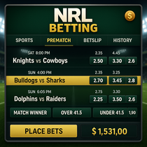 SpinMama - NRL Sports Betting - Live In-Play Markets